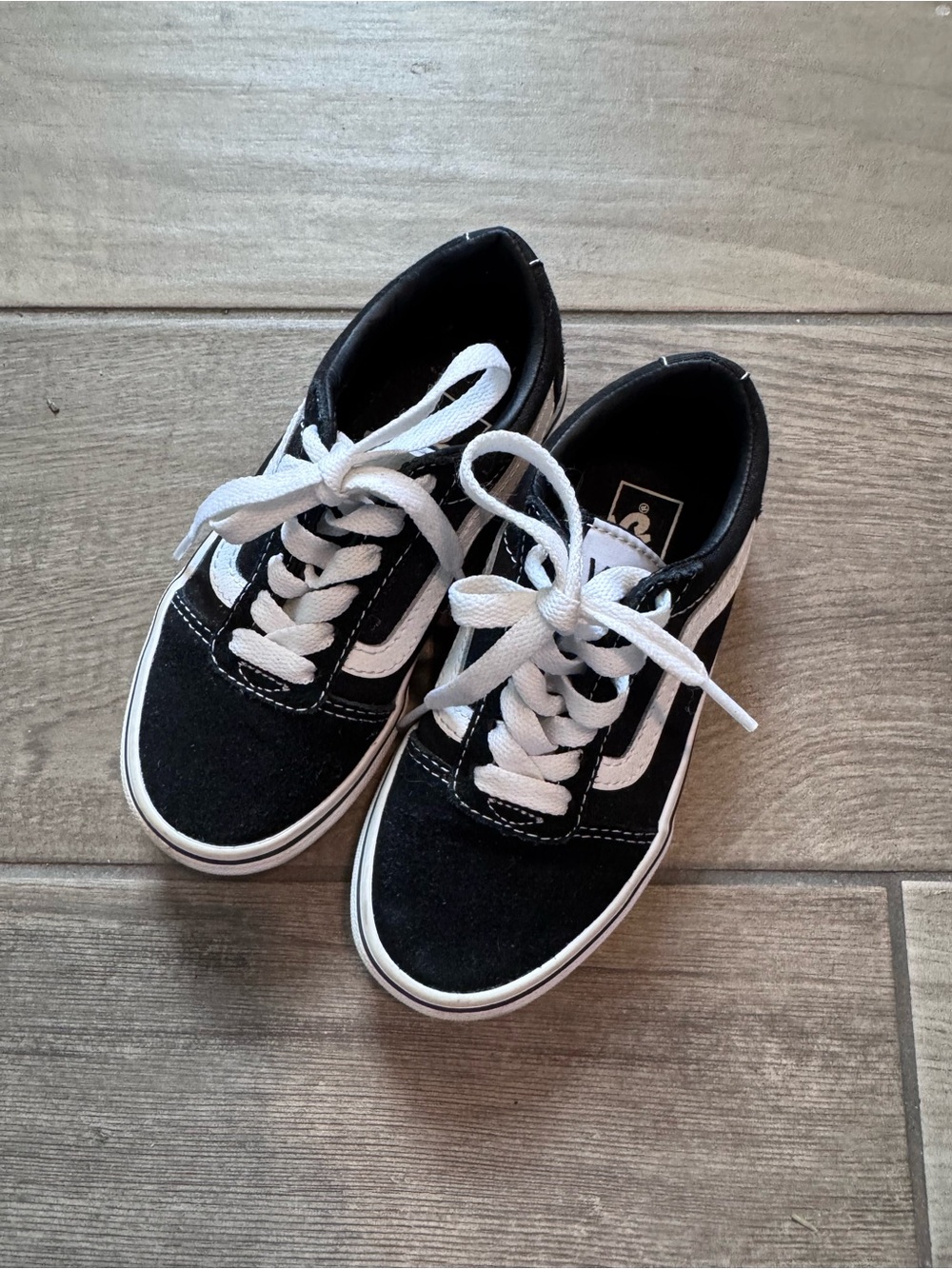 Vans Black Low-Top Skate Shoe with White Accents
